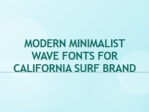Modern Minimalist Wave Fonts for Surf Brands